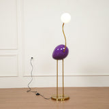 Elegant Flamingo Sculpture Standing Light with Frosted Glass Shade for Modern Interiors