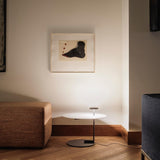Modern Flat Metal Pan LED Floor Lamp with Dual Disc Design for Soft Ambient Lighting