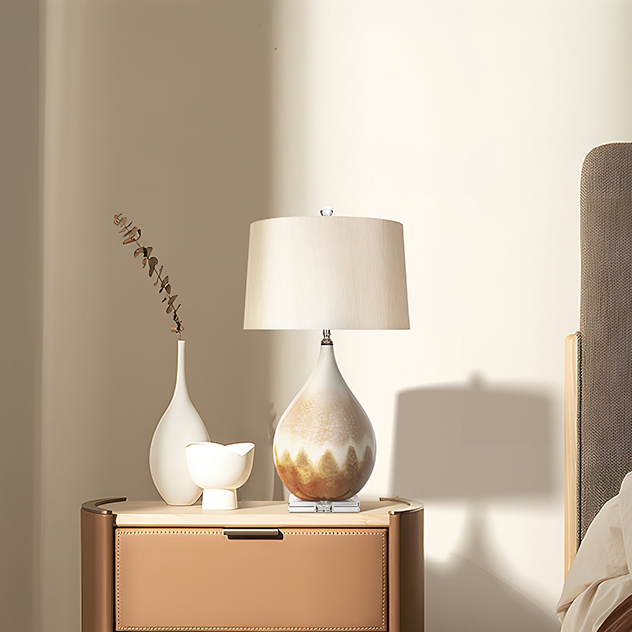 elegant-ceramic-table-lamp-with-ivory-linen-shade-and-metallic-rust-beige-finish