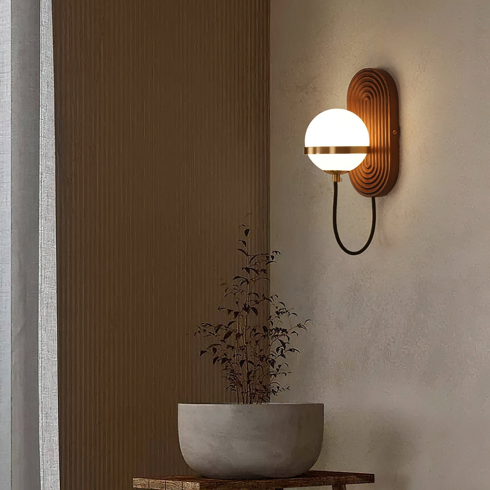 modern-walnut-wood-and-brass-round-wall-lamp-with-tri-color-integrated-led-sconce