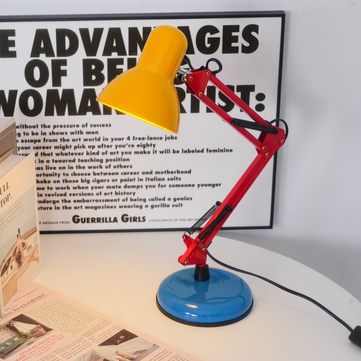 Colorful Multi Jointed Adjustable Arm Desk Lamp for Reading and Study Area Lighting