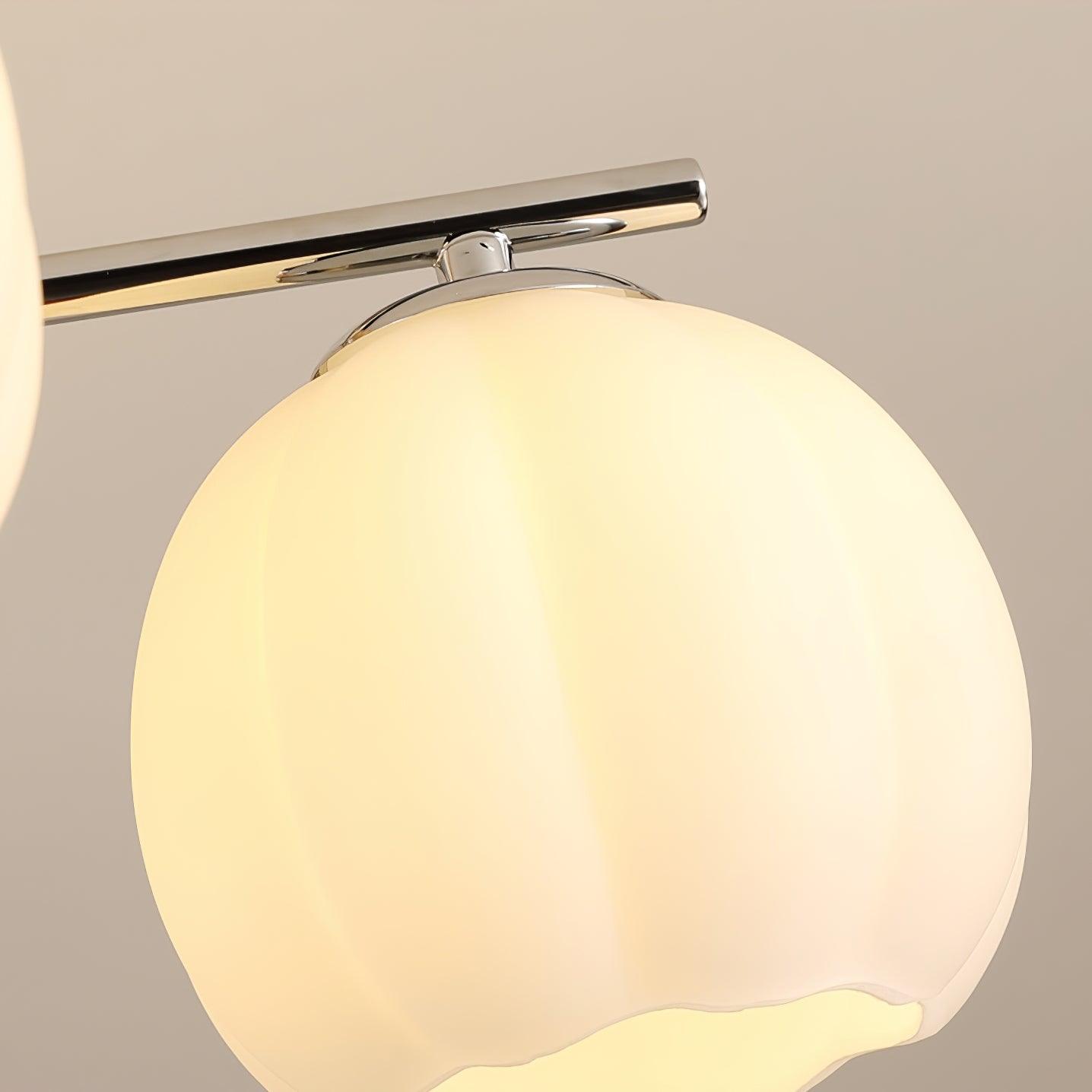 Modern Flower Buds Flush Mount Ceiling Light with Floral Glass Shades