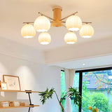 Modern Flower Buds Flush Mount Ceiling Light with Floral Glass Shades