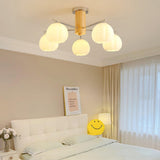 Modern Flower Buds Flush Mount Ceiling Light with Floral Glass Shades