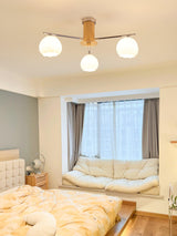Modern Flower Buds Flush Mount Ceiling Light with Floral Glass Shades