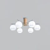 Modern Flower Buds Flush Mount Ceiling Light with Floral Glass Shades