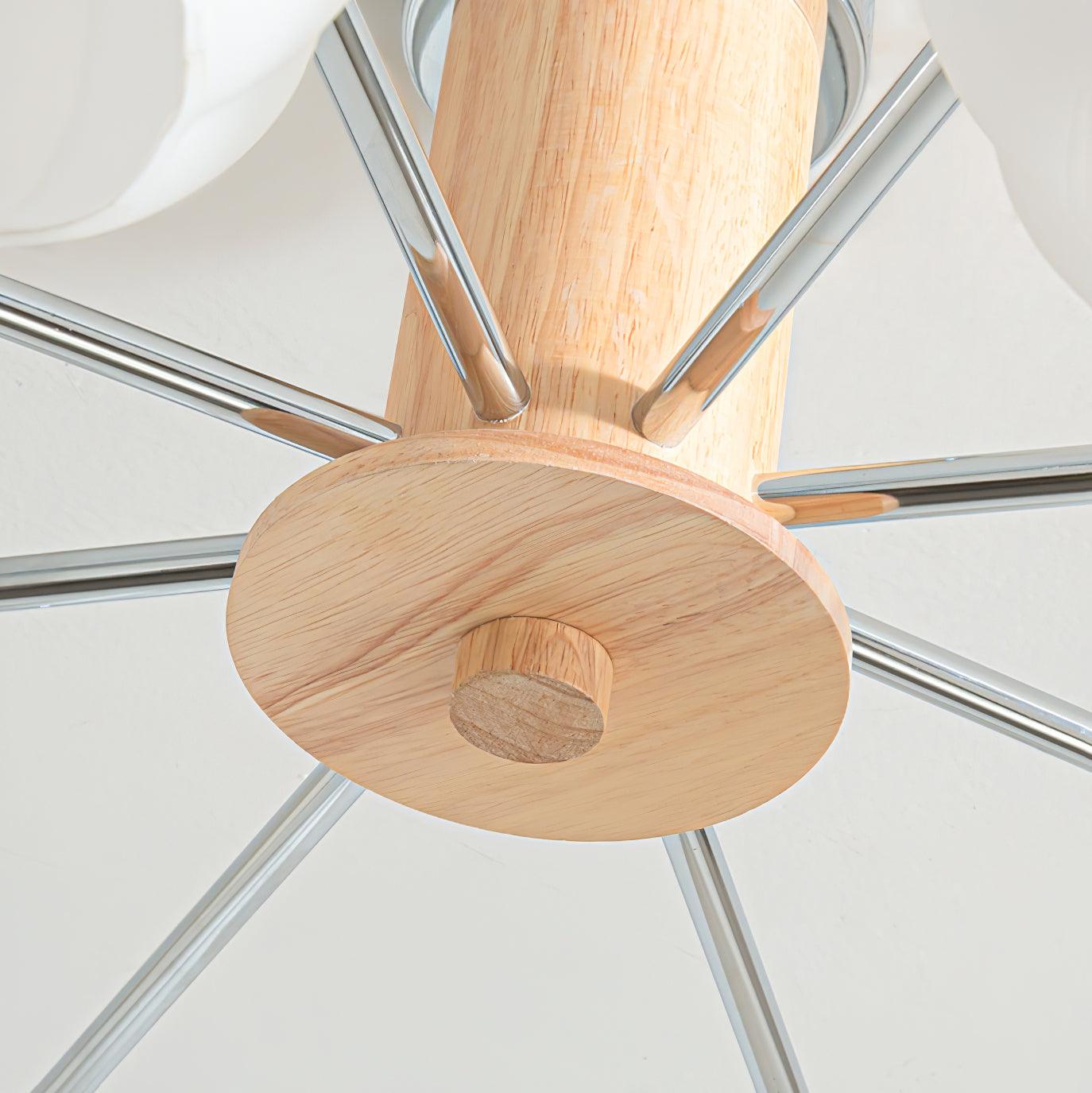 Modern Flower Buds Flush Mount Ceiling Light with Floral Glass Shades