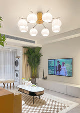 Modern Flower Buds Flush Mount Ceiling Light with Floral Glass Shades