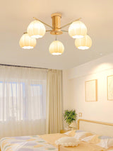 Modern Flower Buds Flush Mount Ceiling Light with Floral Glass Shades