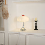 Modern Flower Petal Glass Table Lamp Contemporary Chrome Accent Light for Bedroom and Living Room