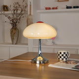 Modern Flower Petal Glass Table Lamp Contemporary Chrome Accent Light for Bedroom and Living Room
