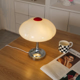 Modern Flower Petal Glass Table Lamp Contemporary Chrome Accent Light for Bedroom and Living Room