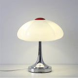 Modern Flower Petal Glass Table Lamp Contemporary Chrome Accent Light for Bedroom and Living Room