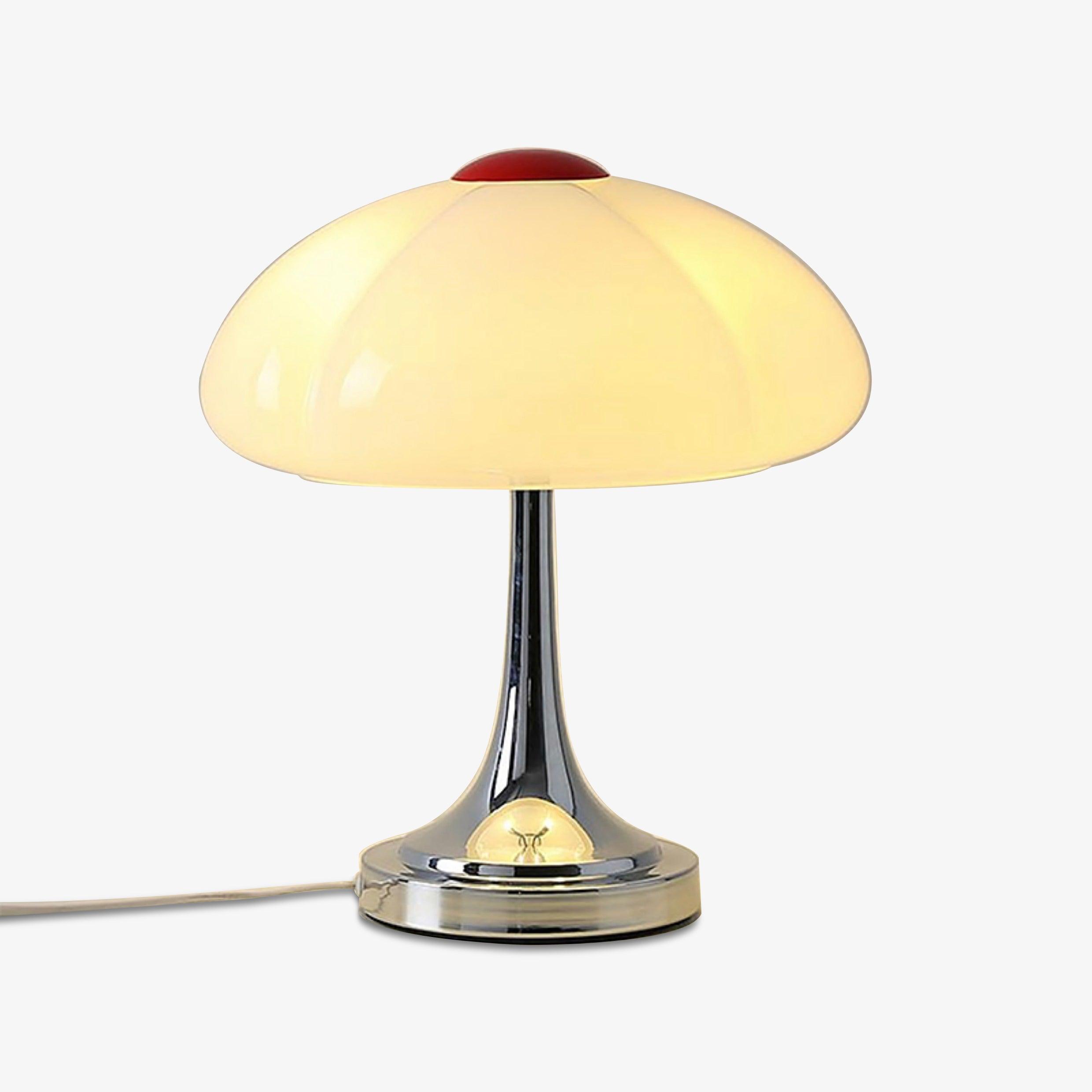 Modern Flower Petal Glass Table Lamp Contemporary Chrome Accent Light for Bedroom and Living Room