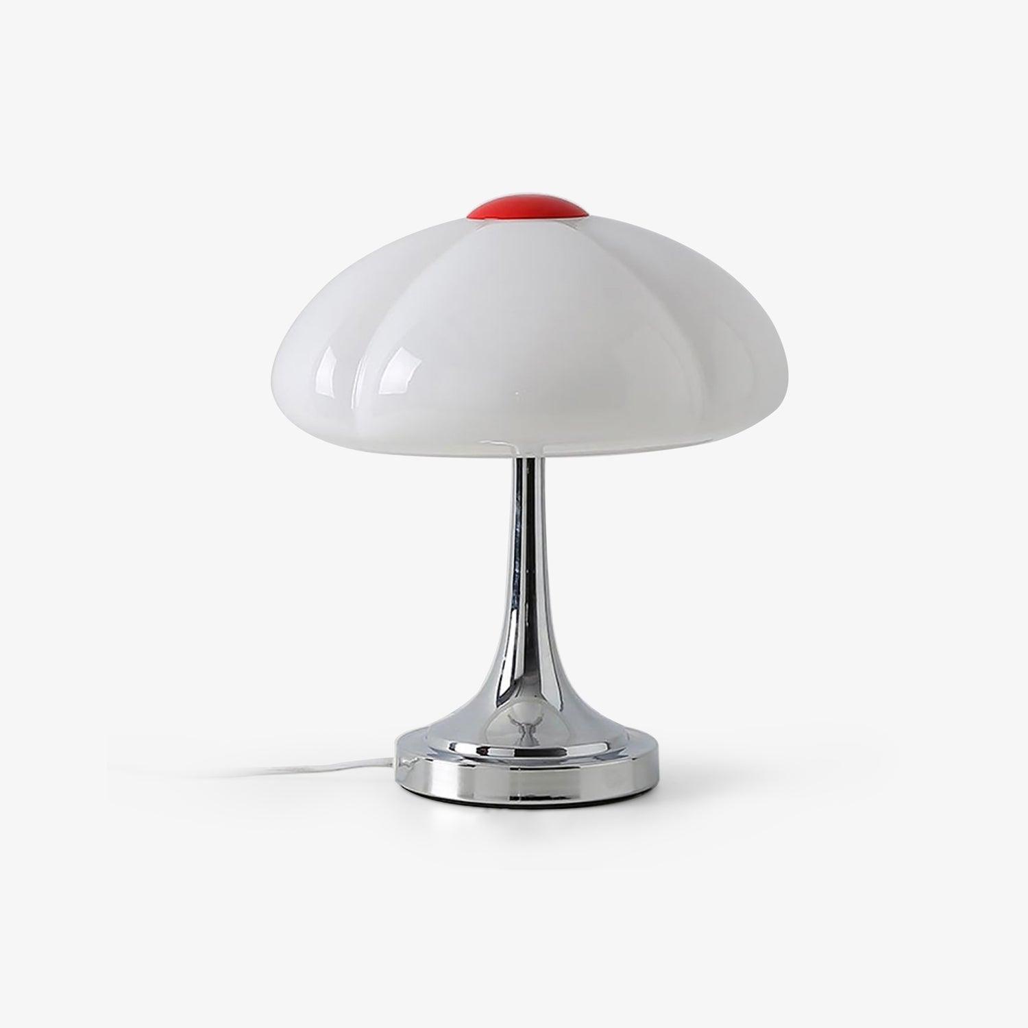 Modern Flower Petal Glass Table Lamp Contemporary Chrome Accent Light for Bedroom and Living Room