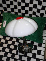 Modern Flower Petal Glass Table Lamp Contemporary Chrome Accent Light for Bedroom and Living Room