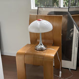 Modern Flower Petal Glass Table Lamp Contemporary Chrome Accent Light for Bedroom and Living Room