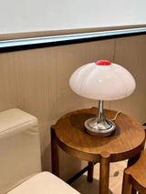 Modern Flower Petal Glass Table Lamp Contemporary Chrome Accent Light for Bedroom and Living Room
