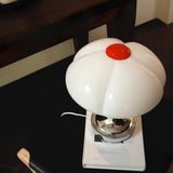 Modern Flower Petal Glass Table Lamp Contemporary Chrome Accent Light for Bedroom and Living Room