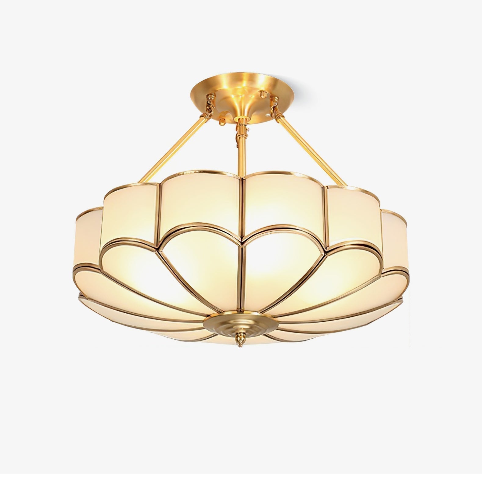 Modern Flower Shape Frosted Glass Flush Mount Light for Bedrooms and Hallways