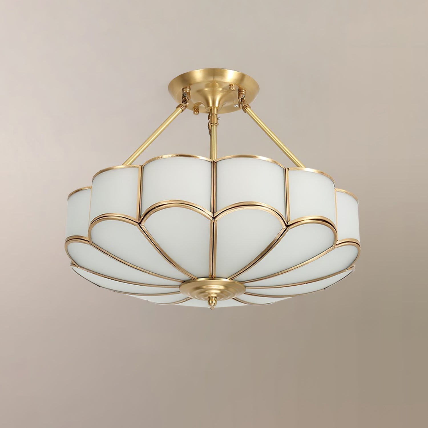 Modern Flower Shape Frosted Glass Flush Mount Light for Bedrooms and Hallways