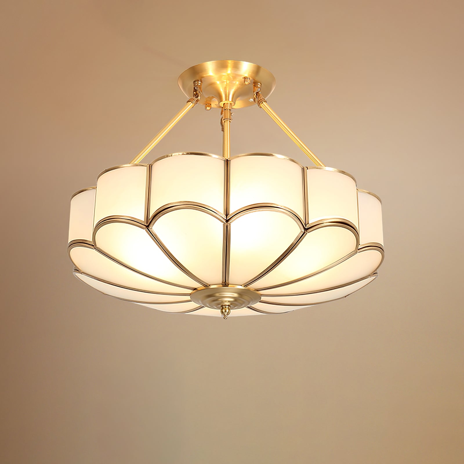 Modern Flower Shape Frosted Glass Flush Mount Light for Bedrooms and Hallways