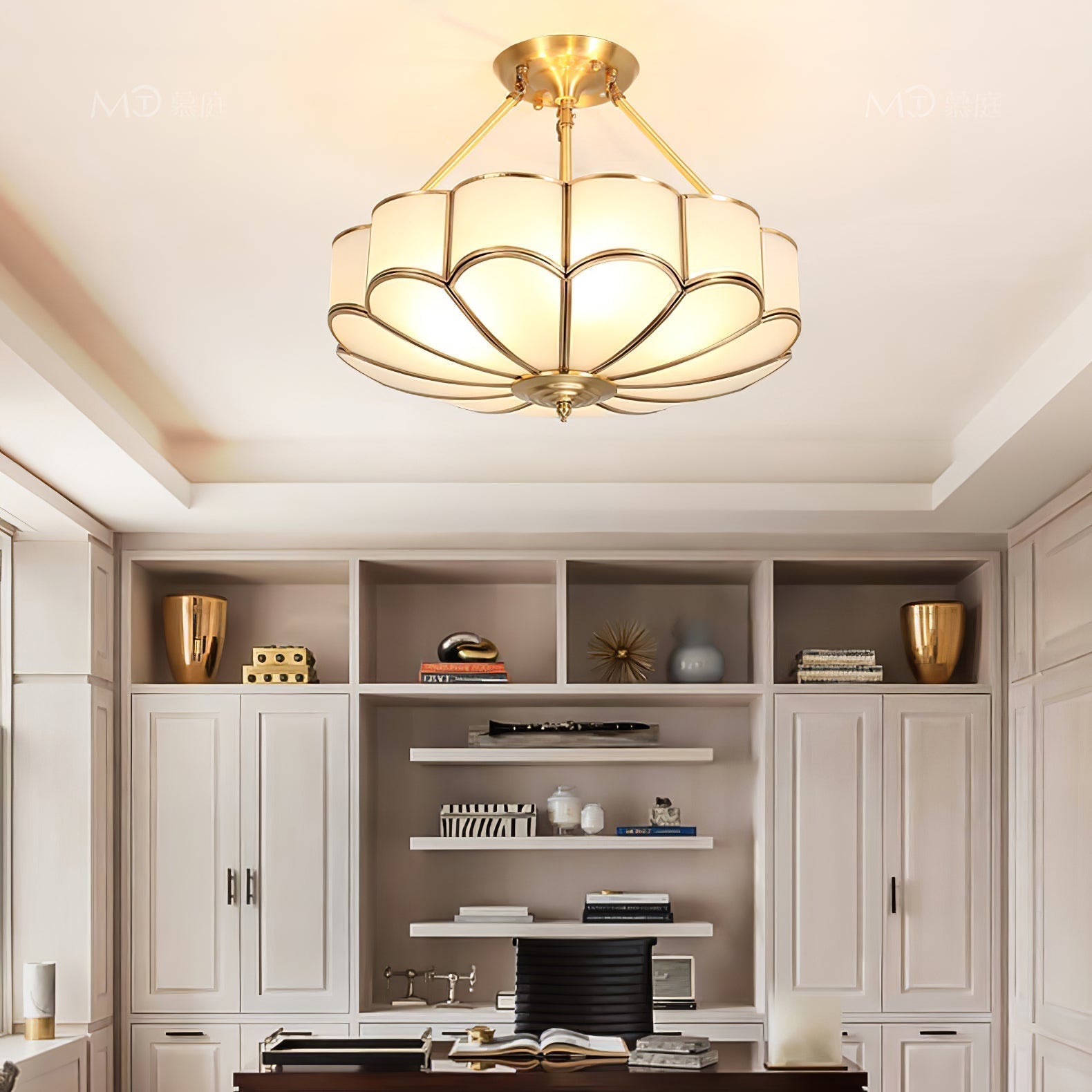 Modern Flower Shape Frosted Glass Flush Mount Light for Bedrooms and Hallways
