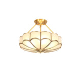 Modern Flower Shape Frosted Glass Flush Mount Light for Bedrooms and Hallways