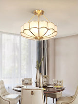 Modern Flower Shape Frosted Glass Flush Mount Light for Bedrooms and Hallways