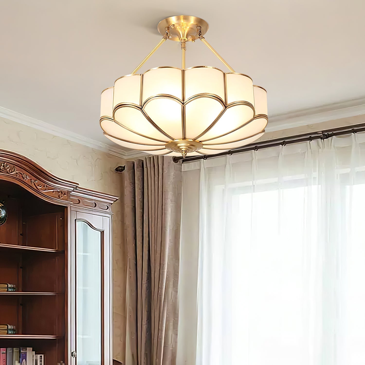 Modern Flower Shape Frosted Glass Flush Mount Light for Bedrooms and Hallways