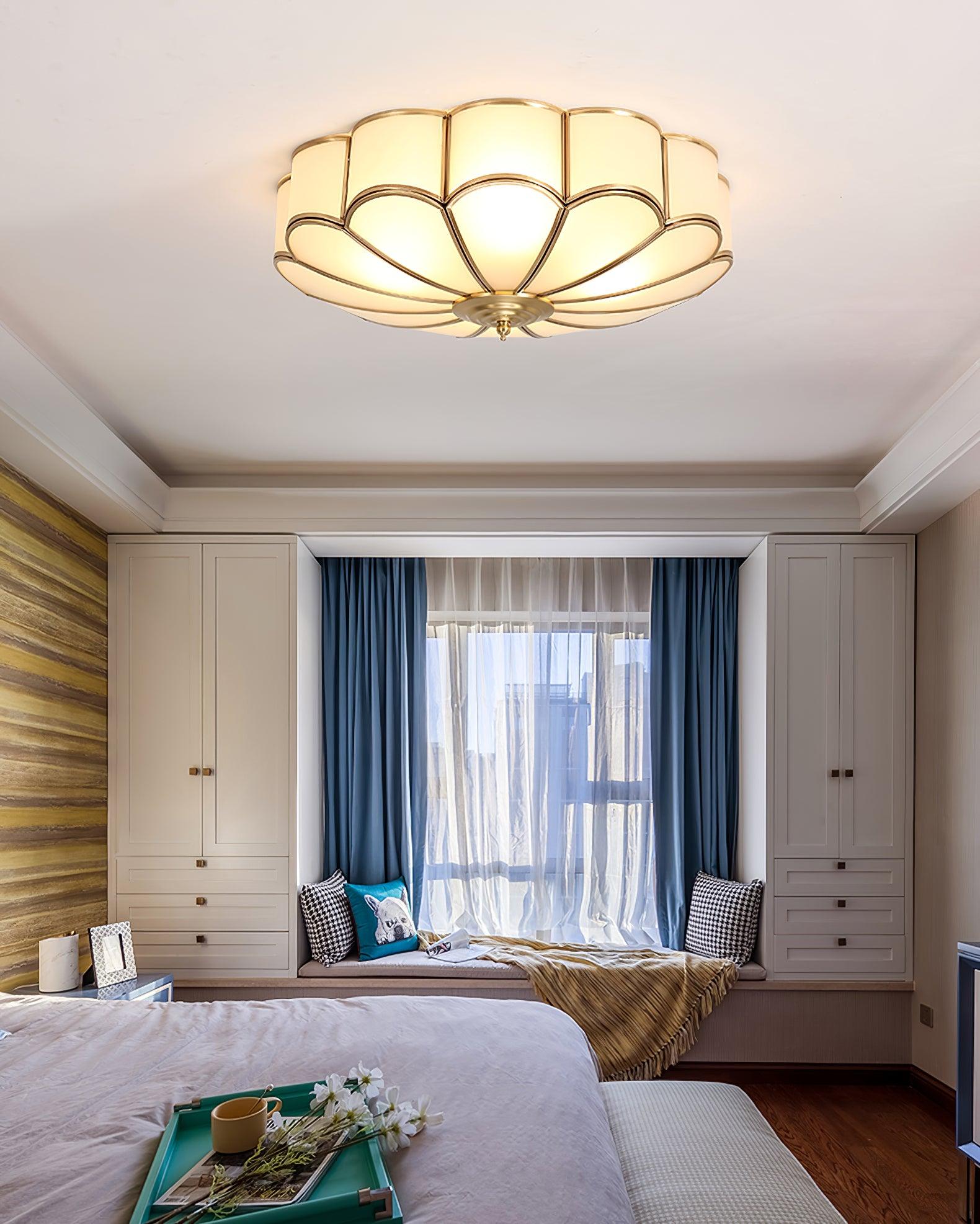 elegant-flower-shape-glass-flush-mount-ceiling-light-brass-floral-lighting-fixture
