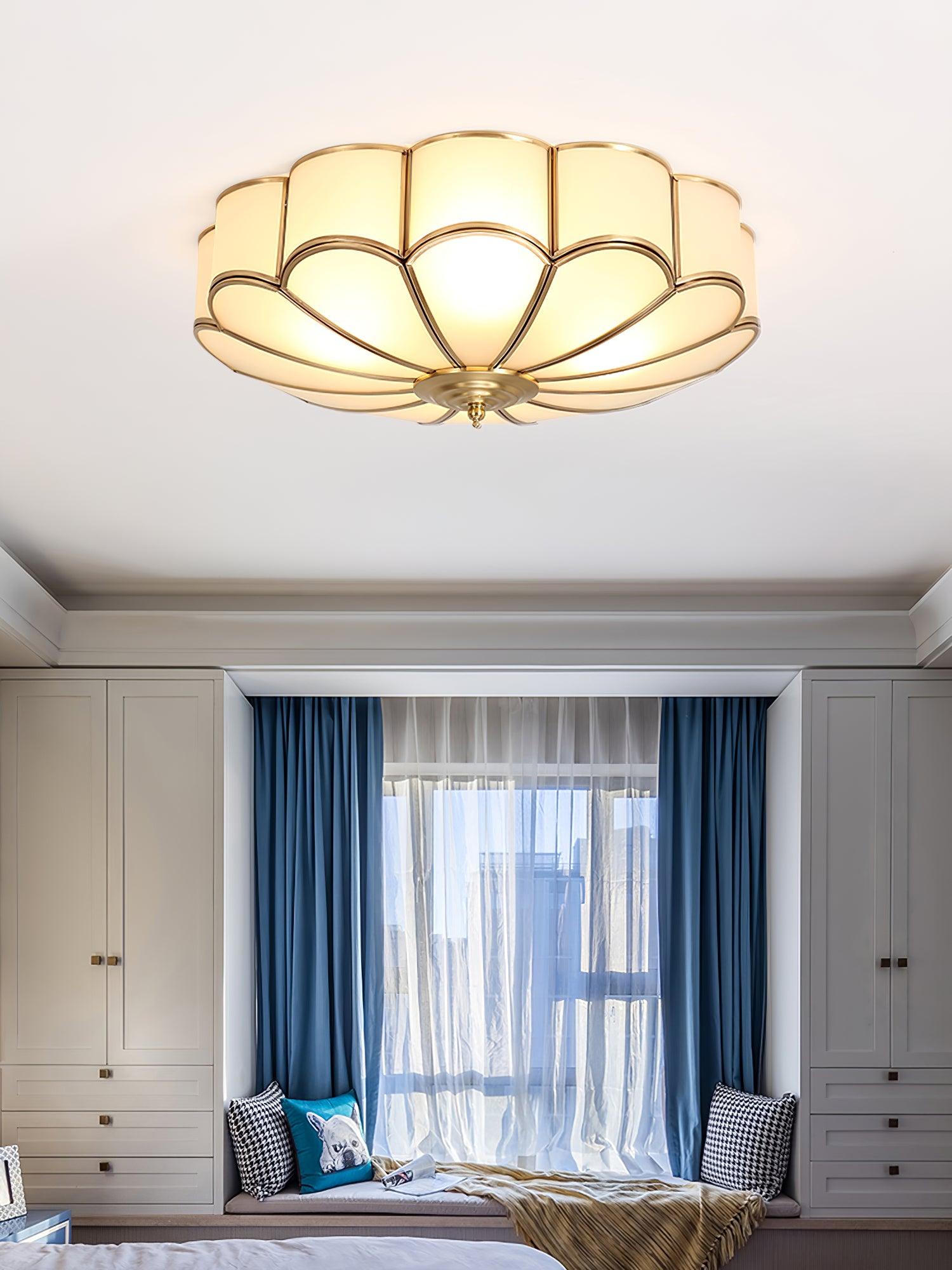 elegant-flower-shape-glass-flush-mount-ceiling-light-brass-floral-lighting-fixture