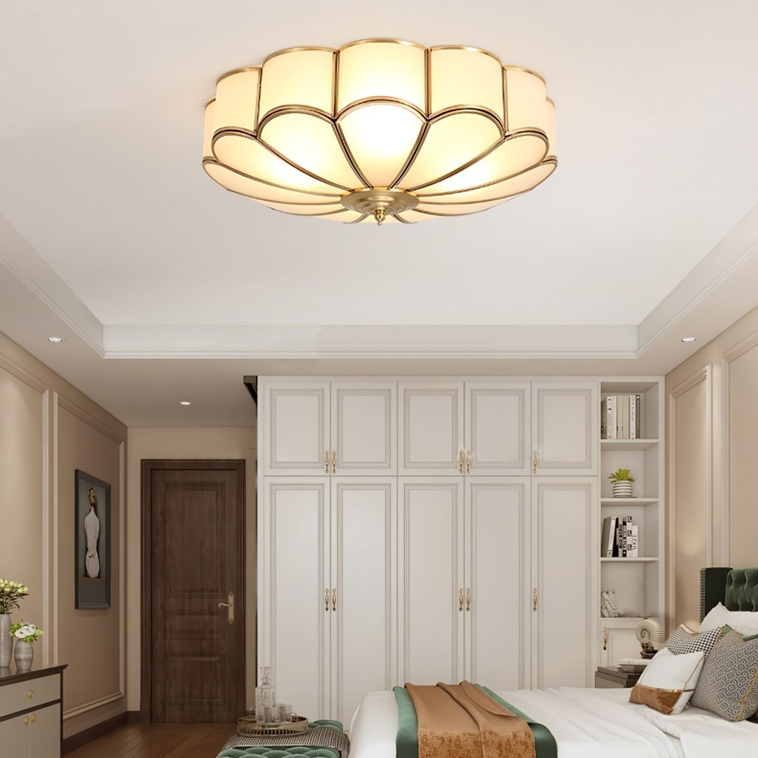 elegant-flower-shape-glass-flush-mount-ceiling-light-brass-floral-lighting-fixture