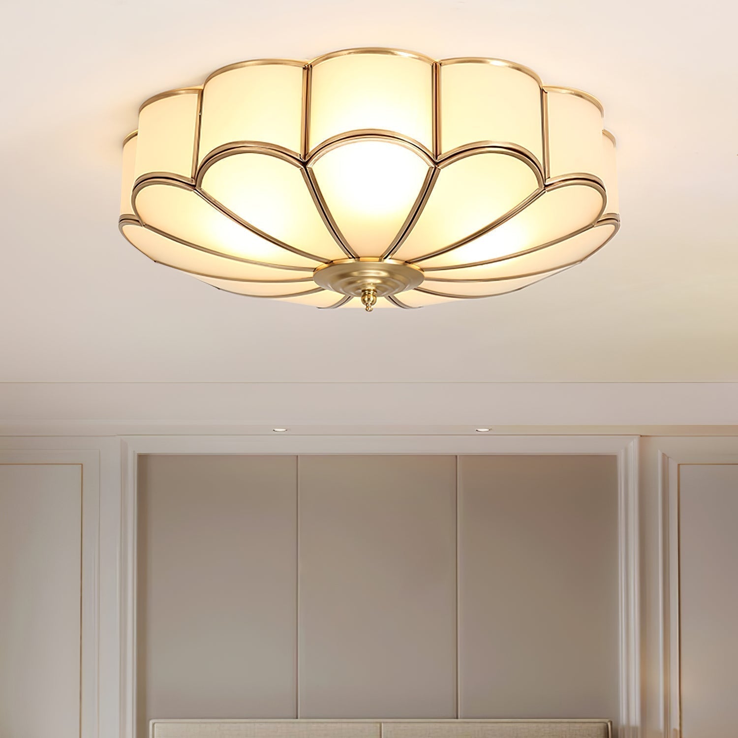 elegant-flower-shape-glass-flush-mount-ceiling-light-brass-floral-lighting-fixture