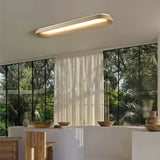 Modern Minimalist Organic Flowing Cloud LED Ceiling Light with Wood Frame and Acrylic Diffuser