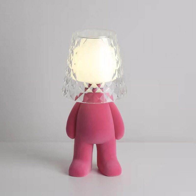 modern-pink-plush-character-table-lamp-unique-animal-resin-led-bedside-light-for-kids-room