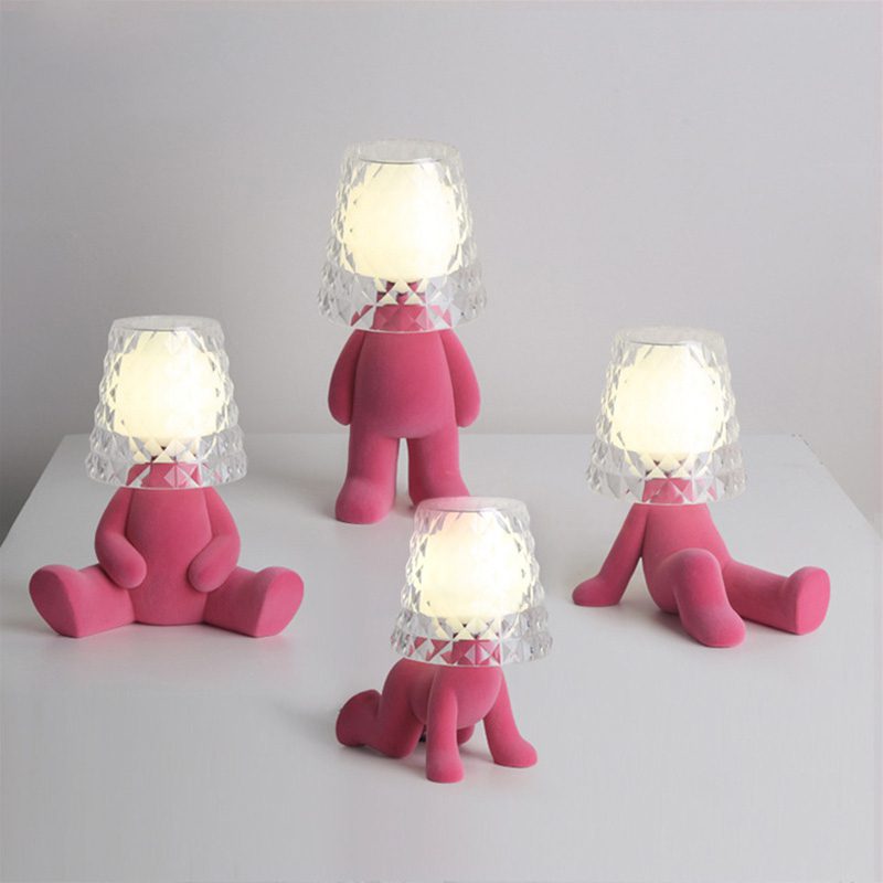 modern-pink-plush-character-table-lamp-unique-animal-resin-led-bedside-light-for-kids-room