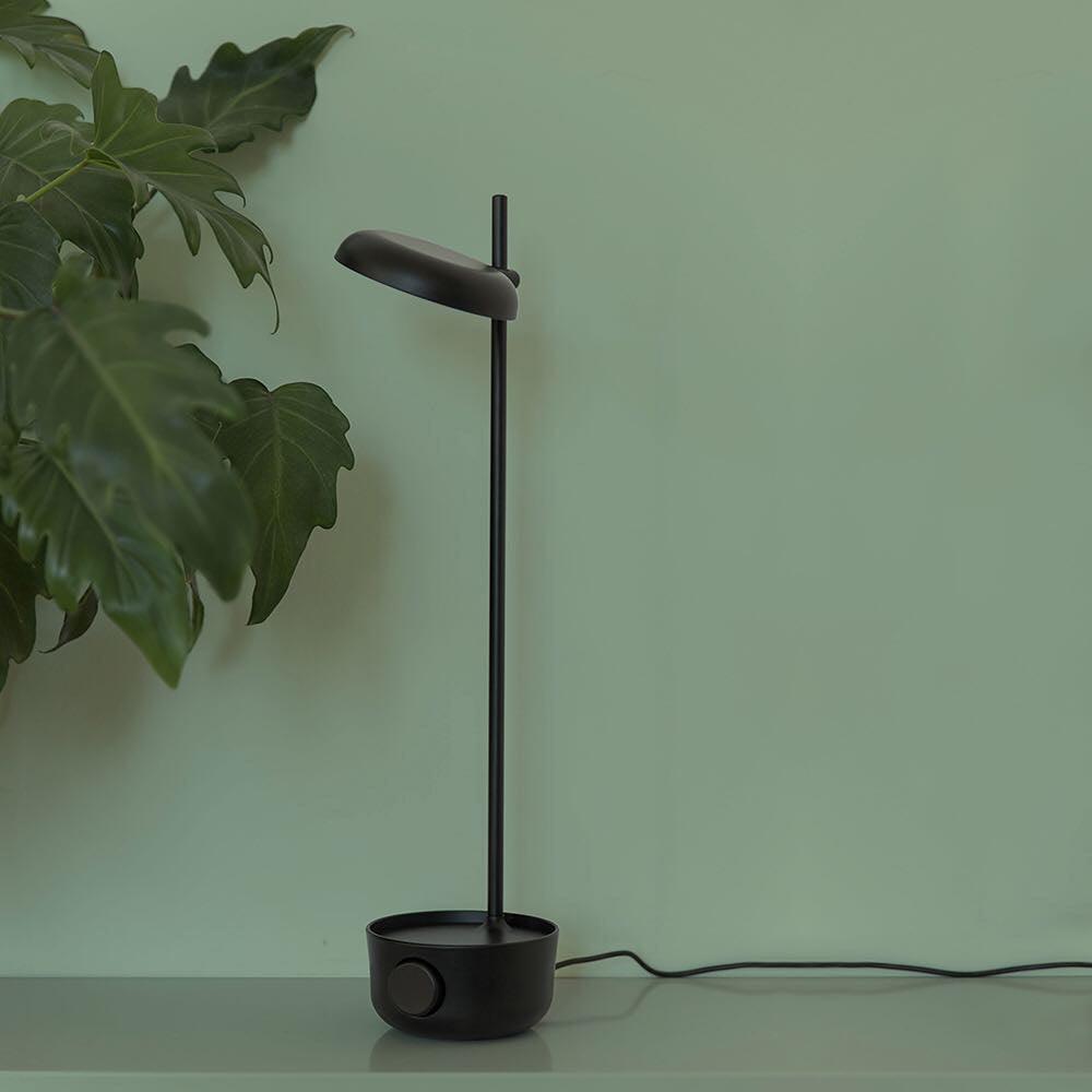 Focal Adjustable LED Desk Lamp with Storage Base and Rotating Head