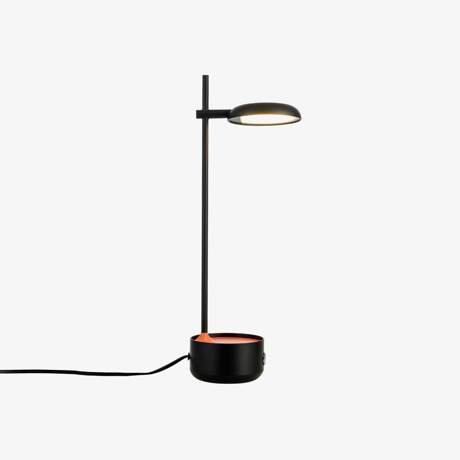 Focal Adjustable LED Desk Lamp with Storage Base and Rotating Head