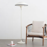 Fontana Modern Standing Lamp with Saucer Shade and Metal Pole for Ambient Lighting