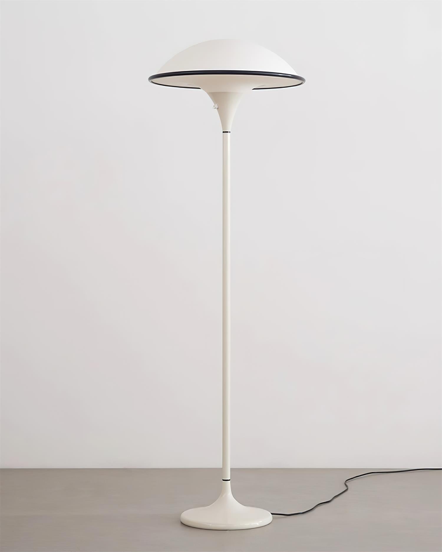 Fontana Modern Standing Lamp with Saucer Shade and Metal Pole for Ambient Lighting