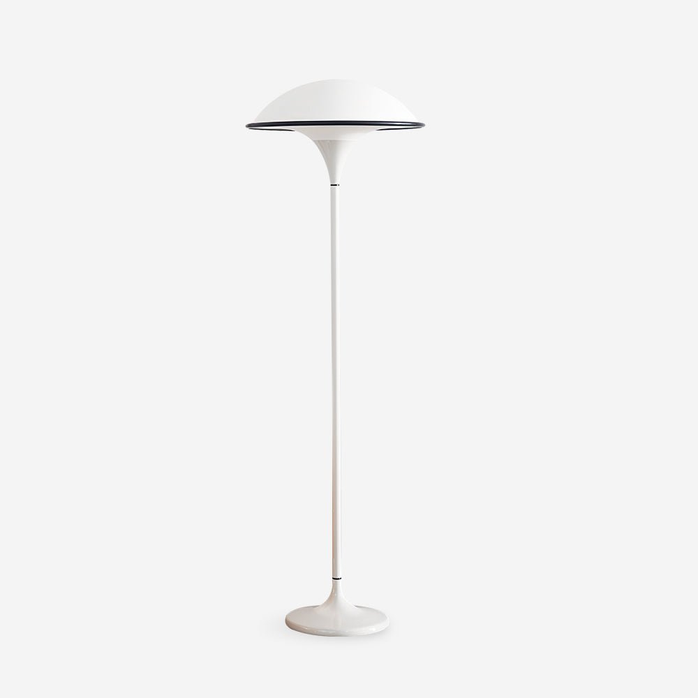 Fontana Modern Standing Lamp with Saucer Shade and Metal Pole for Ambient Lighting