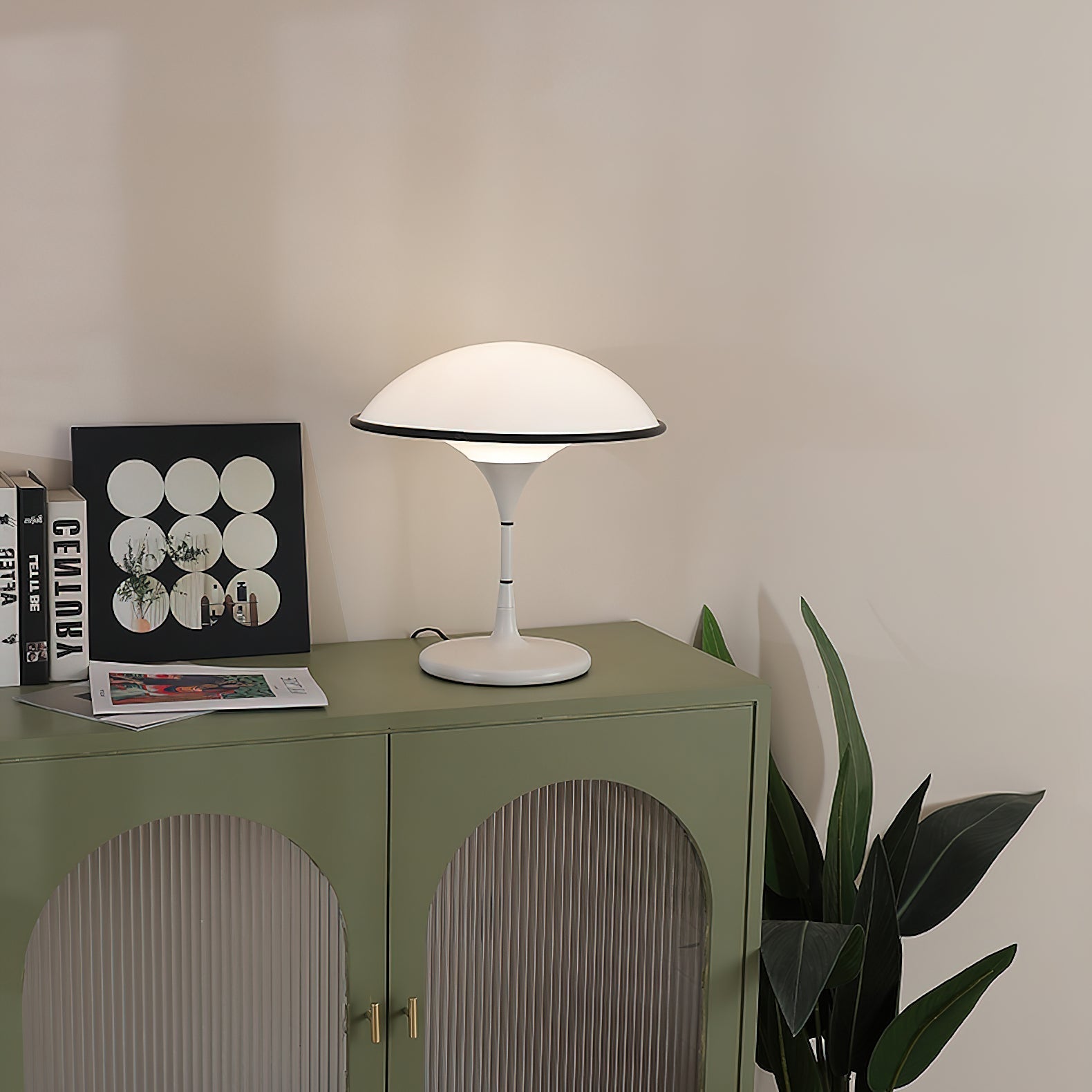 Modern Fontana Dome Table Lamp Retro Minimalist Metal Desk Light for Bedroom Office Living Room