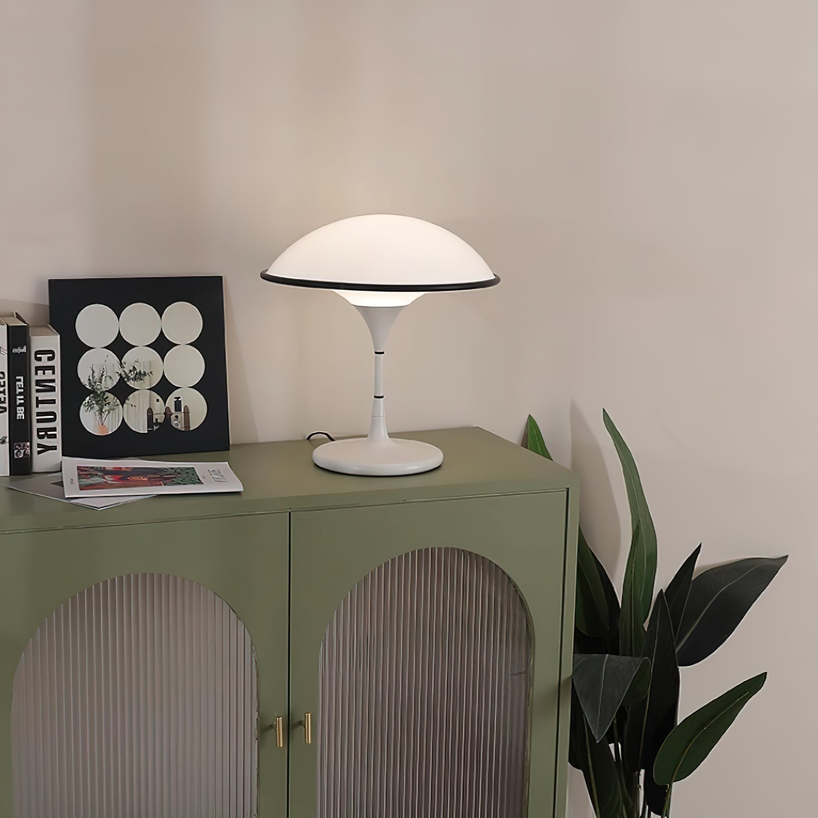 Modern Fontana Dome Table Lamp Retro Minimalist Metal Desk Light for Bedroom Office Living Room
