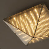 Fragment Textured Glass Ceiling Light Chrome Modern Gothic Architectural LED Lamp
