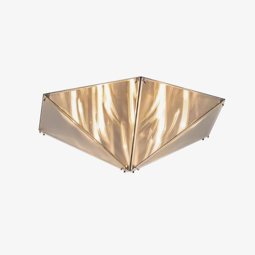 Fragment Textured Glass Ceiling Light Chrome Modern Gothic Architectural LED Lamp