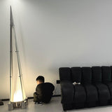 Modern Patterned Glass LED Torchiere Floor Lamp Elegant Gothic Style Standing Light