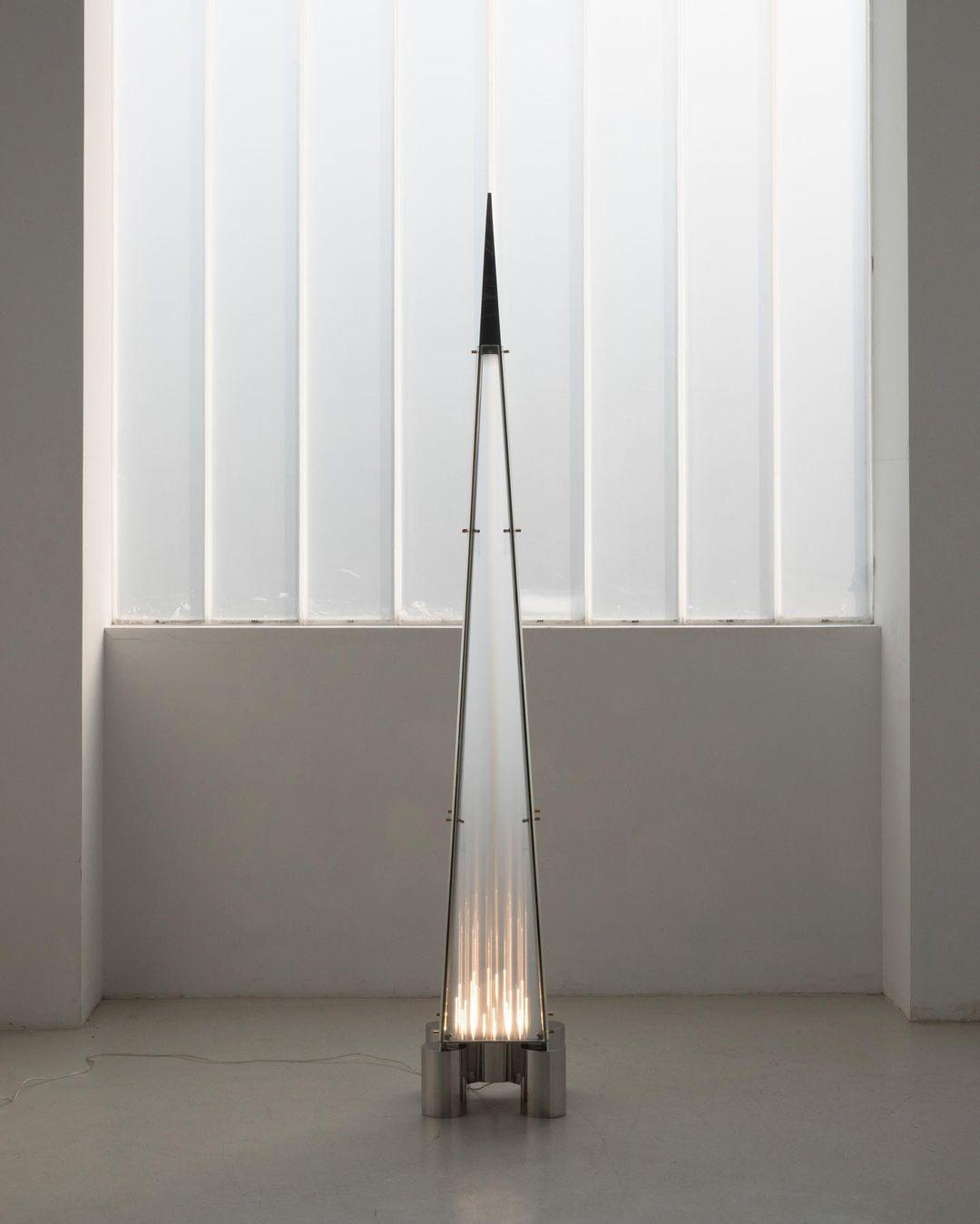 Modern Patterned Glass LED Torchiere Floor Lamp Elegant Gothic Style Standing Light