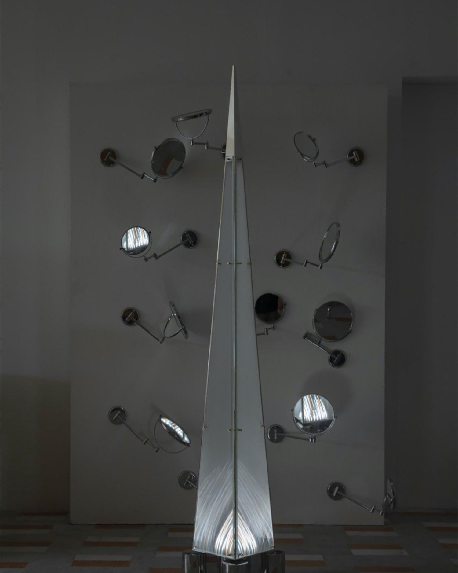 Modern Patterned Glass LED Torchiere Floor Lamp Elegant Gothic Style Standing Light