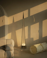 Modern Patterned Glass LED Torchiere Floor Lamp Elegant Gothic Style Standing Light